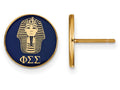 Logoart Sterling Silver Gp Phi Sigma Sigma Enameled Post Earrings