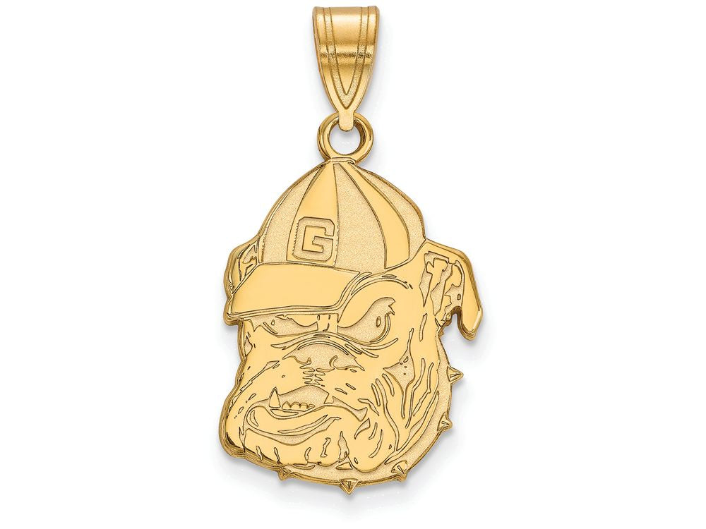 Logoart Sterling Silver Gp University Of Georgia Large Pendant