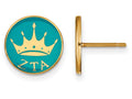 Logoart Sterling Silver Gp Zeta Tau Alpha Enameled Post Earrings