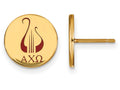 Logoart Sterling Silver Gp Alpha Chi Omega Enameled Post Earrings