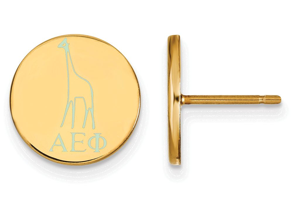 Logoart Sterling Silver Gp Alpha Epsilon Phi Enameled Post Earrings