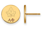 Logoart Sterling Silver Gp Alpha Phi Enameled Post Earrings