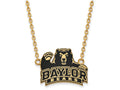 Logoart Sterling Silver Gp Baylor U Large Enamel Pendant Necklace