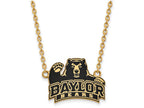 Logoart Sterling Silver Gp Baylor U Large Enamel Pendant Necklace