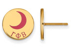 Logoart Sterling Silver Gp Gamma Phi Beta Enameled Post Earrings