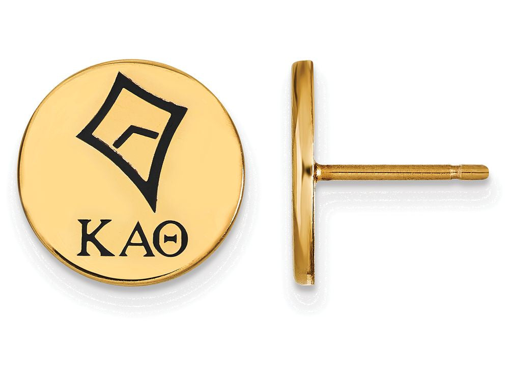 Logoart Sterling Silver Gp Kappa Alpha Theta Enameled Post Earrings
