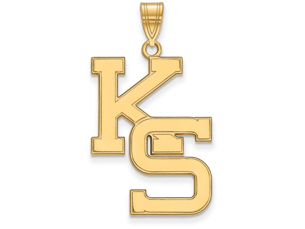Logoart Sterling Silver Gp Kansas State University Extra Large  Pendant