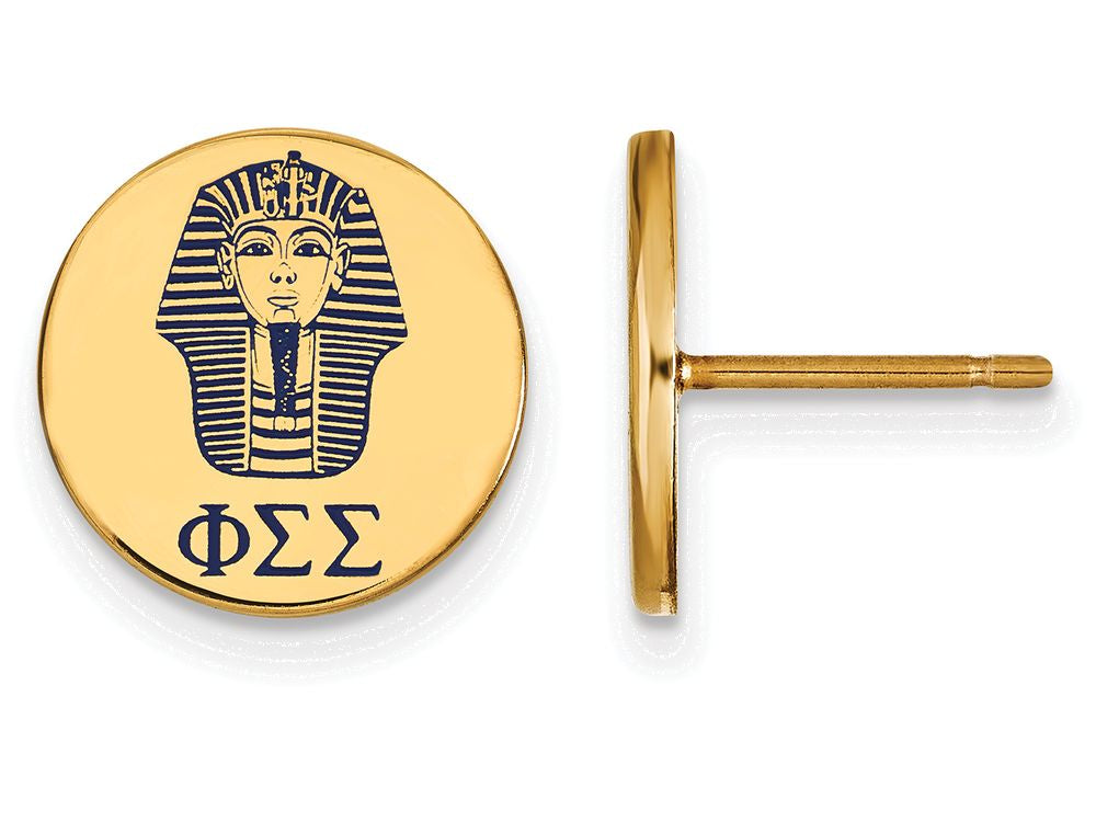 Logoart Sterling Silver Gp Phi Sigma Sigma Enameled Post Earrings