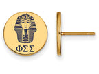 Logoart Sterling Silver Gp Phi Sigma Sigma Enameled Post Earrings