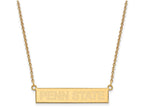 Logoart Sterling Silver Gp The Pennsylvania State U Small Bar Necklace