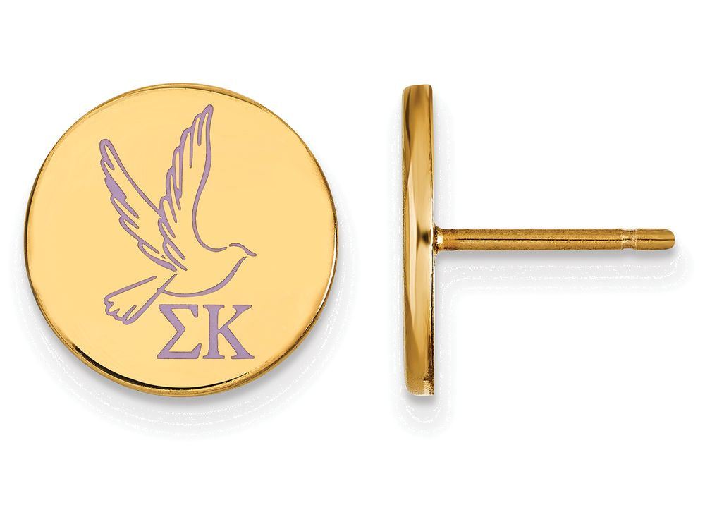 Logoart Sterling Silver Gp Sigma Kappa Enameled Post Earrings