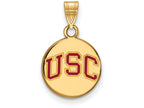 Logoart Sterling Silver Gp University Of Southern California Small Enamel Disc Pendant