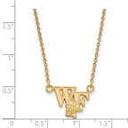 Logoart Sterling Silver Gp Wake Forest University Small Pendant Necklace
