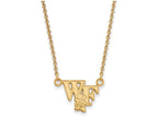 Logoart Sterling Silver Gp Wake Forest University Small Pendant Necklace
