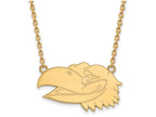 Logoart Sterling Silver Gp University Of Kansas Large Pendant Necklace
