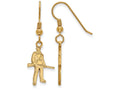 Logoart Sterling Silver Gp West Virginia University Small Dangle Earrings