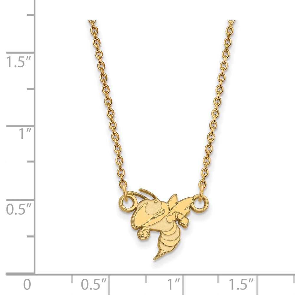 Logoart Sterling Silver Gp Georgia Institute Of Tech Small Pendant Necklace