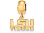 Logoart Sterling Silver Gp Louisiana State University Extra Small Dangle Bead Char