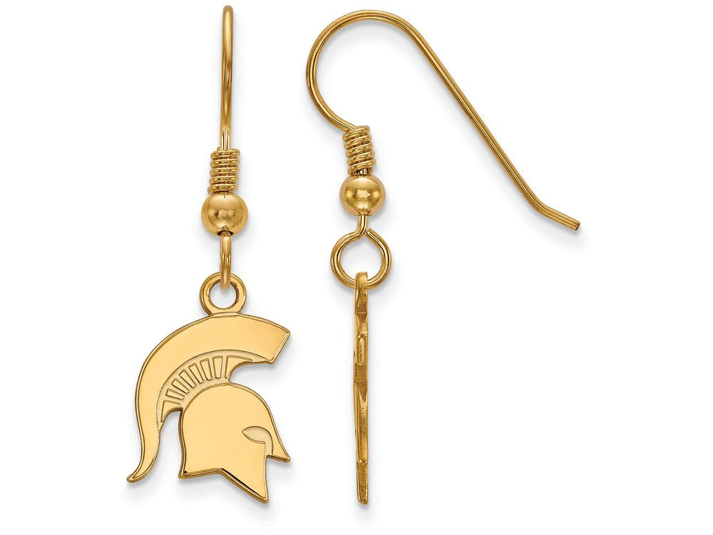 Logoart Sterling Silver Gp Michigan State University Small Dangle Earrings