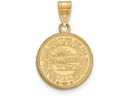 Logoart Sterling Silver Gp West Virginia University Medium Crest Pendant