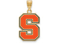 Logoart Sterling Silver Gp Syracuse University Large Enamel Pendant