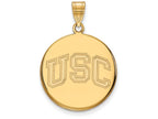 Logoart Sterling Silver Gp University Of Southern California Large Disc Pendant