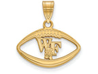 Logoart Sterling Silver Gp Wake Forest University Pendant In Football