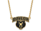 Logoart Sterling Silver Gp Baylor U Large Enamel Pendant Necklace
