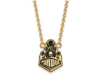 Logoart Sterling Silver Gp Purdue Large Enamel Pendant Necklace