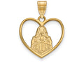 Logoart Sterling Silver Gp Purdue Pendant In Heart