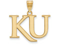 Logoart Sterling Silver Gp University Of Kansas Medium Pendant