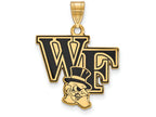 Logoart Sterling Silver Gp Wake Forest University Large Enamel Pendant