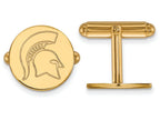 Logoart Sterling Silver Gp Michigan State University Cuff Link