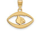 Logoart Sterling Silver Gp University Of Louisville Pendant In Football