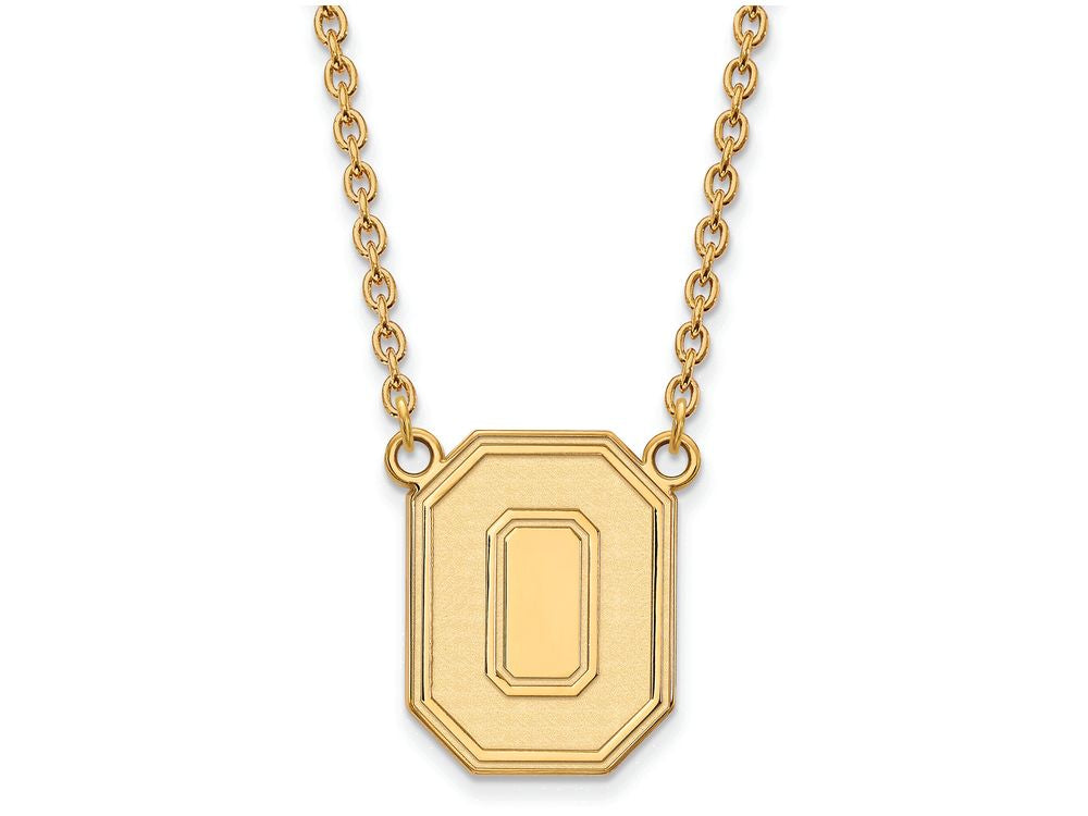 Logoart Sterling Silver Gp Ohio State University Large Pendant Necklace