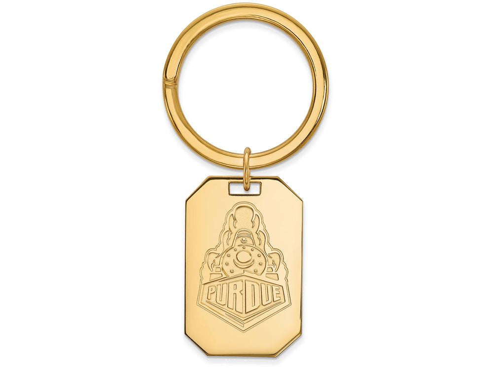 Logoart Sterling Silver Gp Purdue Key Chain