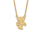 Logoart Sterling Silver Gp University Of Wisconsin Large  Pendant Necklace