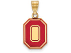 Logoart Sterling Silver Gp Ohio State University Medium Enamel Pendant