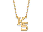 Logoart Sterling Silver Gp Kansas State University Large  Pendant Necklace