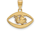 Logoart Sterling Silver Gp University Of South Carolina Pendant In Footba