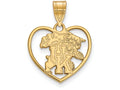 Logoart Sterling Silver Gp University Of Kentucky Pendant In Heart
