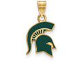 Logoart Sterling Silver Gp Michigan State University Small Enamel Pendant