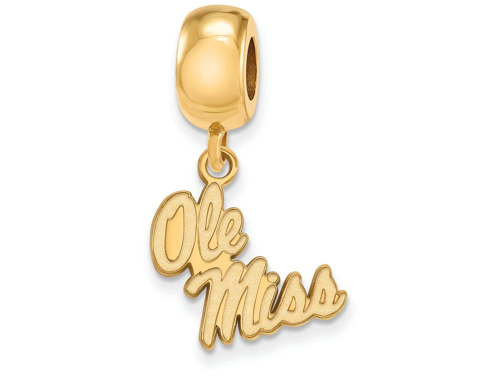 Logoart Sterling Silver Gp University Of Mississippi Small Dangle Bead