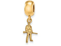 Logoart Sterling Silver Gp West Virginia University Extra Small Dangle Bead Charm