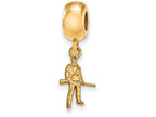 Logoart Sterling Silver Gp West Virginia University Extra Small Dangle Bead Charm