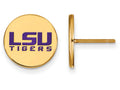 Logoart Sterling Silver Gp Louisiana State U Small Enamel Disc Earrings