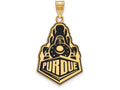 Logoart Sterling Silver Gp Purdue Extra Large  Enamel Pendant
