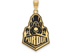Logoart Sterling Silver Gp Purdue Extra Large  Enamel Pendant