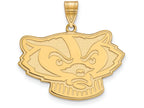 Logoart Sterling Silver Gp University Of Wisconsin Large Pendant