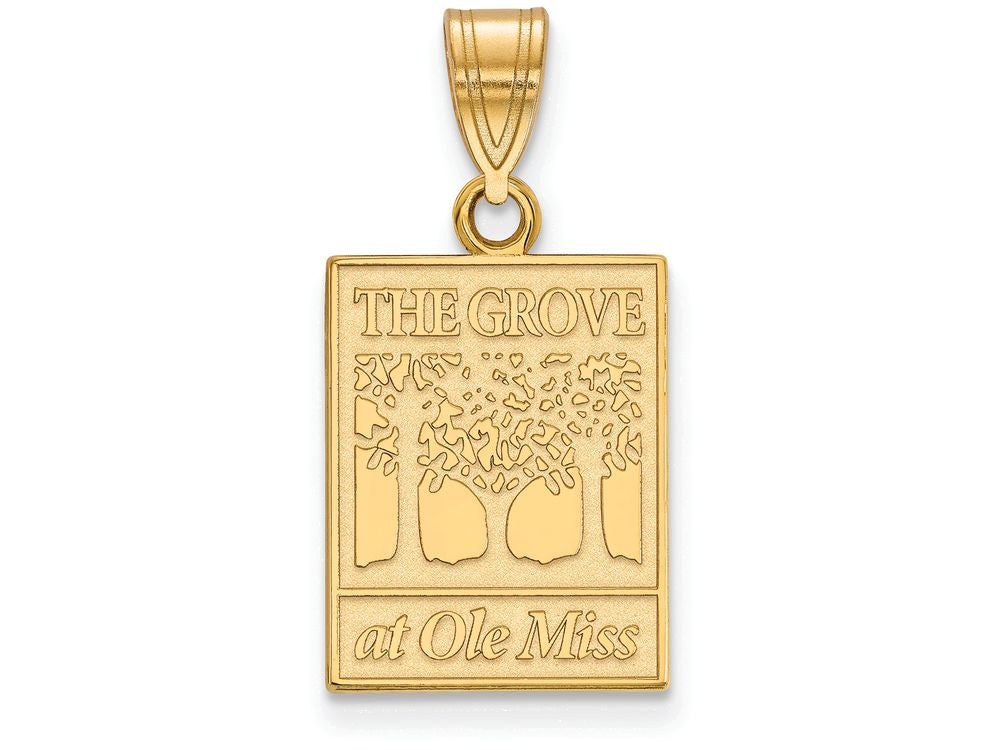 Logoart Sterling Silver Gp University Of Mississippi Medium Pendant